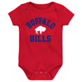 thumbnail image 4 of Newborn & Infant Red/Royal/Heather Gray Buffalo Bills Three-Pack Eat, Sleep & Drool Retro Bodysuit Set, 4 of 4