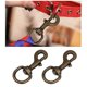 thumbnail image 4 of 2pcs Pet Collar Spring Hooks with Swivel Joints Traction Rope Alloy Buckle Harness Accessories for Dogs Cats (Bronze), 4 of 4