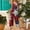 Deep Red, variant on Women's Patriotic Bib Overalls With Stars And Stripes Print Featuring Vintage Distressed Look Loose Wide Leg Jumpsuit White S