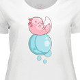 thumbnail image 4 of Inktastic Cute Axolotl Sitting on a Bubble Women's Plus Size T-Shirt, 4 of 5