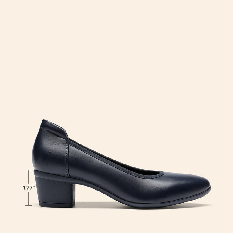 Leather Shoes Wide Navy Dress Shoes Dream Pairs Molly Women S Chunky Heel  Dress Shoes