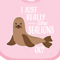 thumbnail image 4 of Inktastic I Just Really Like Sea Lions Ok Boys or Girls Baby Bib, 4 of 4