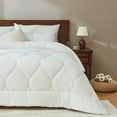 thumbnail image 6 of Bestier Sorona Filled King Size Comforter | Fluffy Down Alternative Duvet Insert, Noiseless Skin-Friendly Bedding for All Season, Machine Washable, White (104x90 inches), 6 of 8