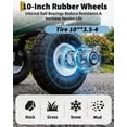 thumbnail image 6 of Heavy Duty Steel Garden Cart, 800 lbs Weight Capacity Utility Wagon with Removable Mesh Sides, 10" All-Terrain Tires , 180° Rotating Handle Garden Wagon for Yard, Farm, Lawn, 6 of 8
