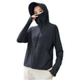 thumbnail image 3 of CFLVAEK Womens UV Sun Protection Hoodie UPF 50+ Long Sleeve Full Zip Sun Jacket Summer Outdoor Hiking Fishion Shirts with Pockets, 3 of 7