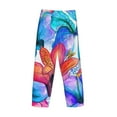 thumbnail image 3 of Lsque Bright Flowers Print Men's Pajama Pants, Lounge Pant - Comfortable Home Wear,Elastic Waistband, Stylish Design-Medium, 3 of 9