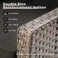 thumbnail image 6 of Vcatnet 6 Pieces Outdoor Patio Furniture Sets High Back All-Weather Wicker Patio Conversation Set with Ottomans & Solar Light Coffee Table, Black, 6 of 10