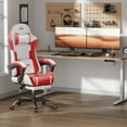 thumbnail image 3 of HLDIRECT Gaming Chair, Gamer Chair with Lumbar Massage, Ergonomic Video Game Chair with Pocket Spring Cushion, Computer Chair for Adults, White & Red, 3 of 8