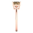 thumbnail image 3 of Solitaire Engagement Ring for Women - 2ct Simulated Champagne Diamond in 14K Rose Gold Promise Ring, 3 of 6