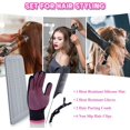 thumbnail image 2 of HAHADAXA Heat Gloves for Hair Styling, 2Pcs Professional Heat Resistant Gloves Silicone Heat Mat 6pcs Hair Clips and 2pcs Styling Comb for for Curling Iron Wands Flat Iron, 2 of 7