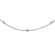 ZEN JEWELZ 925 Sterling Silver Cable Pearl Necklace Chain Grey FW Cultured Texture 30 inch