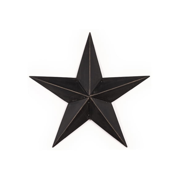 The Hearthside Collection CWI Gifts Metal Barn Star - 36 inch Galvanized Hanging Star - Farmhouse Wall Decor - Black