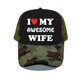 thumbnail image 1 of I Love My Awesome Wife Snapback Cap Couple Affection Heart Trucker Hats Valentine Day Husband Love Expression Baseball Cap YP06456-60cm for adult Gao Jinjia LED, 1 of 2