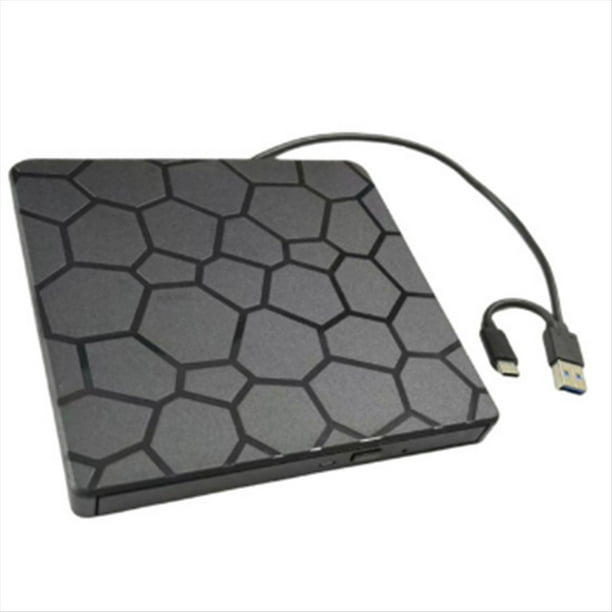 Unidad de DVD RW Externa USB 3.0 Tipo C, Interfaz 2 en 1, Grabadora de DVD, Lector y Reproductor de CD, Unidad Óptica para Ordenador Portátil.