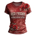 thumbnail image 3 of VOUZZA RED FRIDAY Shirts for Women Letter Printed Patriotic Graphic Tee Casual Loose Fit Crewneck Short Sleeve Tops, 3 of 3