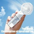 thumbnail image 5 of JMKQLZ Portable Water Mist Fan USB Charging Handheld Mini Quiet Air Cooling Fan 4 Speed Humidification Spray Fan,for Home Office Outdoor Camping Travelling,Mini Portable Misting Fan, 5 of 6