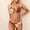 *Coffee, variant on Women's Printed Slim Fit Two Piece Swimsuit , Fashion Push Up Bikini Set Pink,Womens Plus S