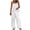White, variant on Cotton Linen Sets for Women Sleeveless Spaghetti Straps Tank Tops and Wide Leg Pants 2 Piece Outfit Loose Lounge Wear Matching Set Oversized Tracksuits Sportswear Plain Activewear