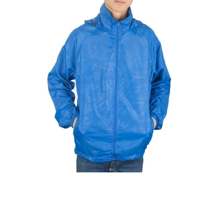 SAYFUT Men's Outdoor Lightweight Windbreaker  Packable Jacket Waterproof Rain Jacket Drawstring Hooded Zip-Up Sport Windbreaker