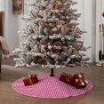 thumbnail image 6 of Bingfone Christmas Tree Skirt Mat Christmas Decoration Interior 36"-Pink Gingham, 6 of 8