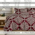 thumbnail image 4 of Southshore Fine Living, Inc. Christmas Full Size Duvet Cover with 2 Shams - Holly & Red Plaid Print, 4 of 8