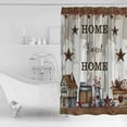 thumbnail image 3 of Shower Curtain Sweet Home Country Star Waterproof Shower Curtain Set with Hooks for Bathroom Showers,Stalls and Bathtubs,54x78InRetro Farm Gray Brown Wood Grain, 3 of 9