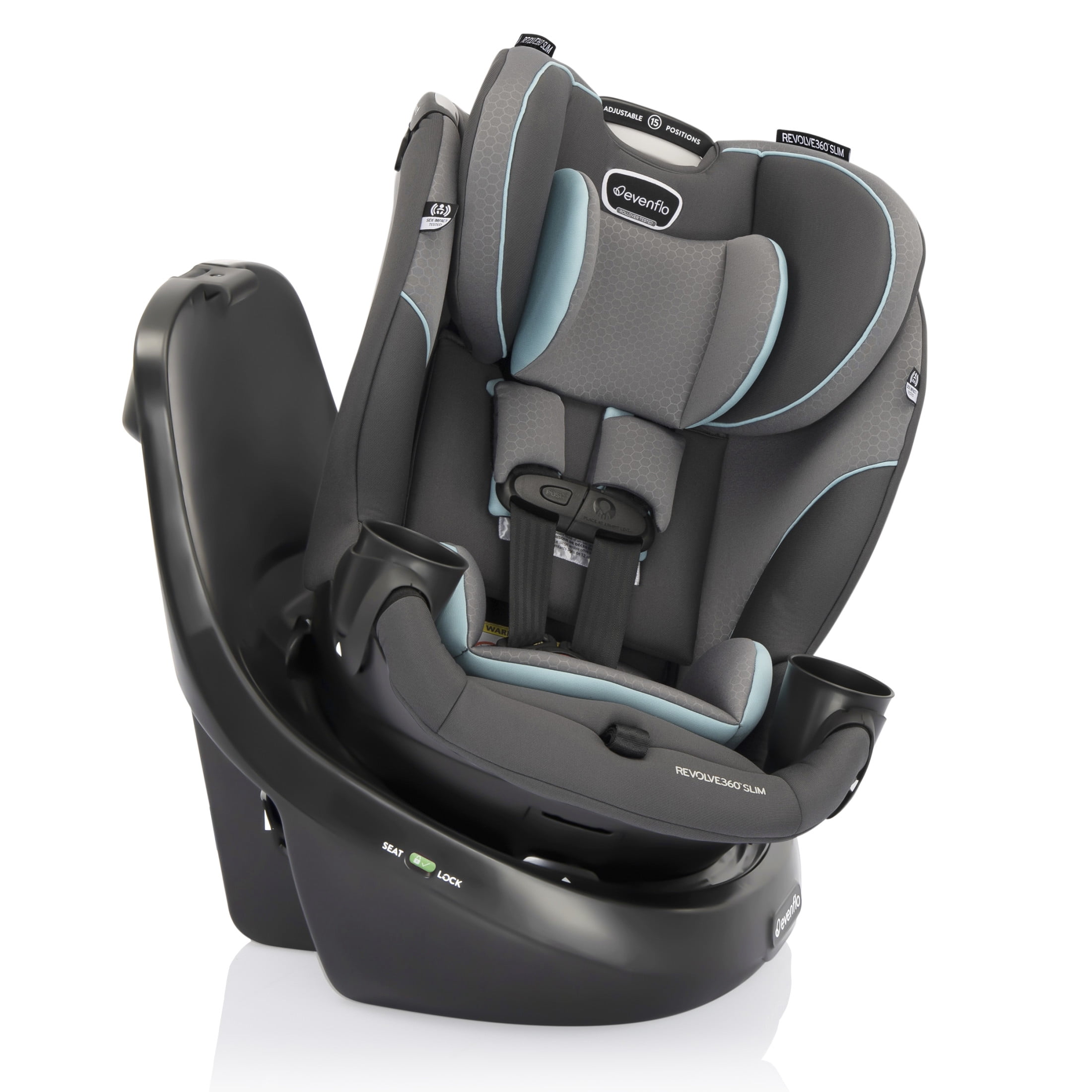 Evenflo - Brandclub - Evenflo Revolve360 Slim 2-in-1 Rotational Car Seat  (Carver Blue)