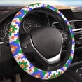 thumbnail image 4 of XMXT Ethnic Mosaic Prints Steering Wheel Cover, Elastic Non-Slip Universal Fit Car Decor Accessories Protector for Auto SUV Trucks, 4 of 8