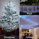 thumbnail image 4 of Guirnalda de luces solares QITONG de 4 x 33 pies, 100 LED, impermeables, 8 modos, 4 of 8