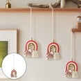 thumbnail image 4 of Colgante de pared Baoblaze decoración bohemia tapiz de cuerda borla adorno colorido tejido a mano colgar en la pared, 4 of 8