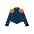 thumbnail image 4 of iiniim Veste de Tambour-Major pour Enfants Filles Garçons Uniforme de Groupe de Marche à Franges Rouge Tenues de Maître de Piste de Cirque Bleu Paon 14, 4 of 5