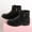 Black, variant on Girls Butterfly Decor Zip Side Boots Western Boots Kids Ankle Boots Girls Low Heel Riding Booties With Zipper Girls' Riding Boots‌ ‌ 9-9.5 Years