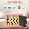 thumbnail image 6 of TNTANTS Electronic Digital Safe Box, 0.25 Cubic Feet Home Security Box for Office Hotel Business, Lock Box with Key Keypad for Cash Jewelry Pink, 6 of 10