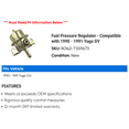 thumbnail image 2 of Fuel Pressure Regulator - Compatible with 1990 - 1991 Yugo GV, 2 of 2