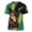 Green, variant on Bibifish Mens T-Shirt Graphic Jamaica Lion Print Crew Neck Short Sleeve Tee National Pride Casual Streetwear Top