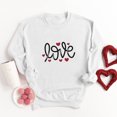 thumbnail image 5 of Qertyioot Chandail en Molleton de la Saint-Valentin pour Femmes, Col Rond Imprimé de Noël Lettres Manches Longues Mode Ample, 5 of 5