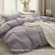 thumbnail image 2 of Funda de edredón para cama, color morado polvoriento, tamaño king, con 2 fundas de almohada, 2 of 8