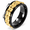 Gold, variant on Men’s Spinner Chain Ring, Stainless Steel Rotating Band Ring, US Sizes 7–12, Birthday Gift for Him