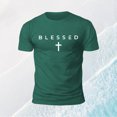 thumbnail image 6 of Ankishi Christian T Shirts for Men Crew Neck Blessed Casual Graphic Tees Lightweight Basic Tops Short Sleeve for Travel Dating, 6 of 7