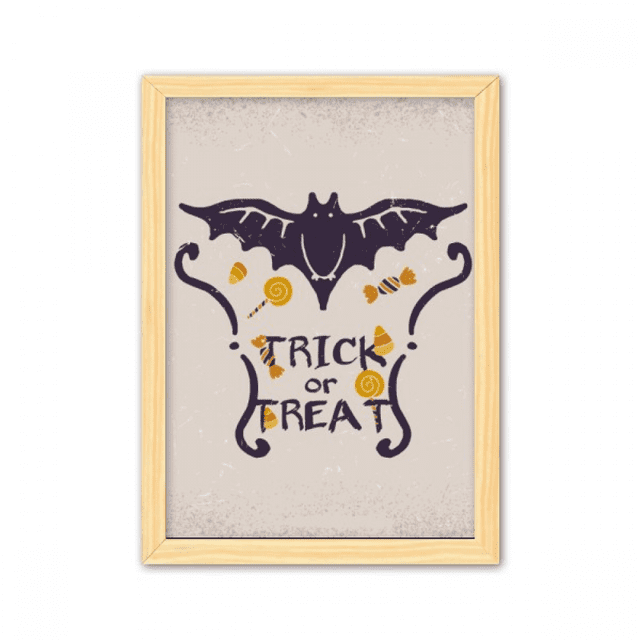 Cuadro de madera decorativa A4 Patron de dibujos animados de Halloween en forma de mariposa Unbranded