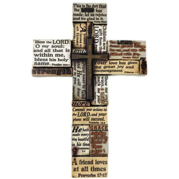 Urbalabs Bible Verses Religious Faith Hope Love Wall Decor 18 Christian Wall Cross Decor Marriage Gifts Scripture Inspirational Quotes Wall Art Crossword Biblical Gifts