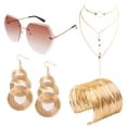 thumbnail image 1 of Set de accesorios para disfraz de discoteca Fumwase 70s para mujer, 4 piezas, 1 of 6