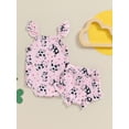 thumbnail image 4 of Suealasg Baby Girls 2Pcs Summer Clothes 3 6 12 18 Months Flying Sleeve Cow Print Romper Drawstring PP Shorts Sets Newborn Girls Western Outfit, 4 of 7