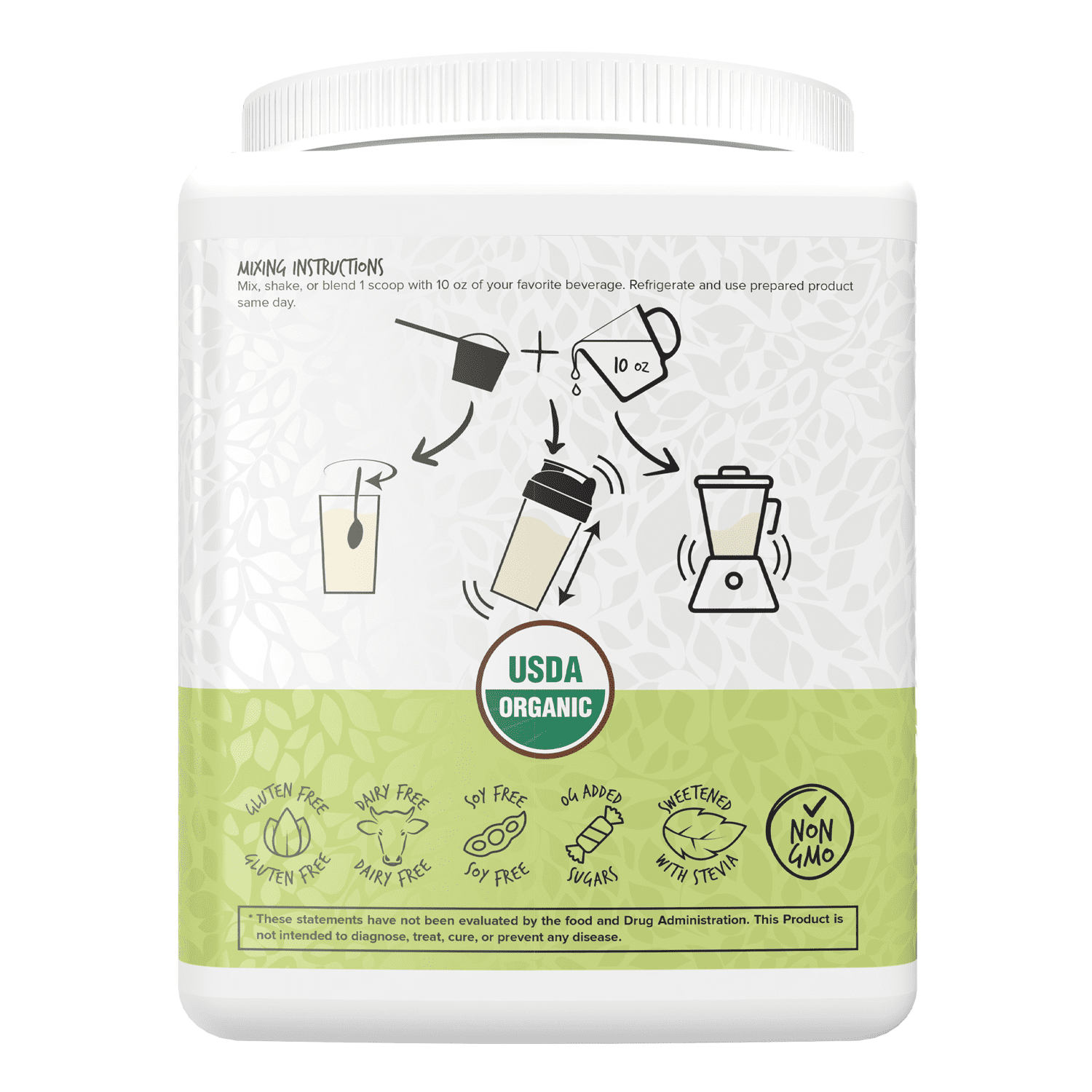 Portions Master Vegan Protein Blend Powder, Plant-Based, Gluten-Free, Dairy-Free (Unflavored 375g)