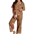 thumbnail image 3 of TGPMGRZ Women's Christmas Pajamas Set Long Sleeve Comfort Fit Matching Set, 3 of 7
