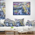 thumbnail image 4 of Designart City at Night Graphics Art - Cityscape Throw Pillow - 18x18, 4 of 5