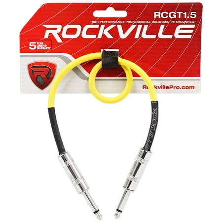 Rockville RCGT1.5Y 1.5  1/4   TS to 1/4   TS Guitar/Unbalanced Signal Cable price history on PriceWatchPro