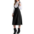 thumbnail image 4 of INSPIRE CHIC Overall Pinafore Dress for Women's High Waist Cross Back A-Line Casual Suspender Skirt, 4 of 6