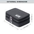 thumbnail image 5 of Mygreen Electronics Travel Organizer, Watreproof Electronic Accessories Case Portable Double Layer Cable Storage Bag for Cord, Charger, Flash Drive, Phone, Ipad Mini, SD Card, Gifts for Him Black, 5 of 7