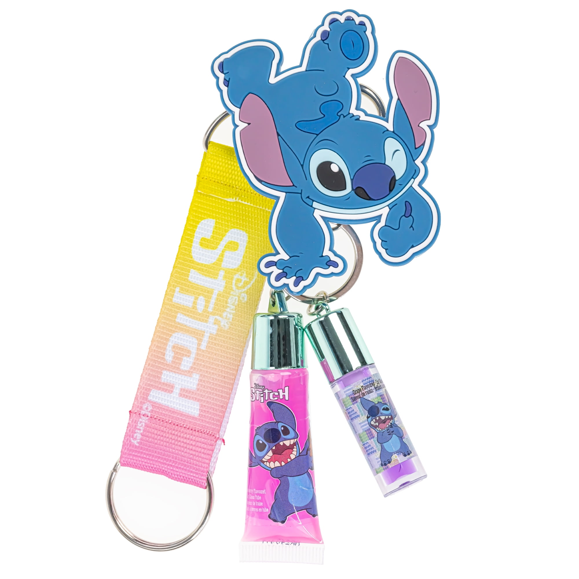 Stitch Lip Gloss Set, Strawberry and Grape Flavors, Pink and Purple